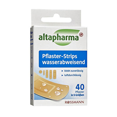 Altapharma Altapharma Su Geçirmez Şerit Yara Bandı 5 Farklı Boyutta 40 adet