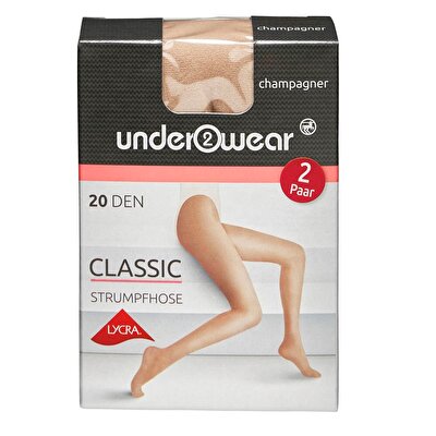 Underwear Underwear Likralı Külotlu İnce Çorap 20 den, Şampanya 36/38 Beden