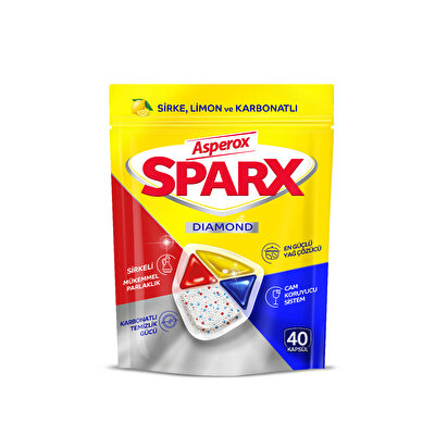 Asperox Asperox Sparx Diamond 40'lı Bulaşık Makinesi Kapsülü
