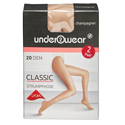 Underwear Underwear Likralı Külotlu İnce Çorap 20 den, Şampanya 40/42 Beden