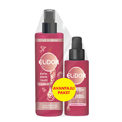 Elidor Elidor Brezilya Keratin Terapisi Sıvı Saç Bakım Sütü 200 ml + Keratin Bakım Kürü 90 ml