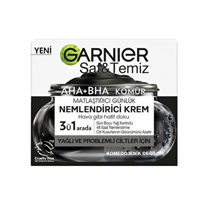 Garnier Garnier Saf ve Temiz Kömür Matlaştırıcı Günlük Nemlendirici Krem 50 ml