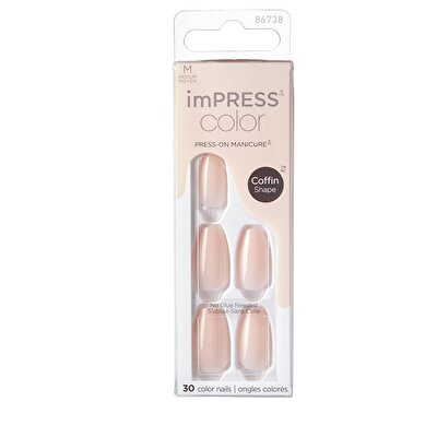 Impress Impress Color Kendinden Yapışkanlı Takma Tırnak Medium Bubble Kiss