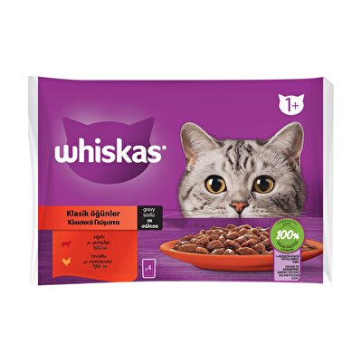 Whiskas Whiskas Yaş Kedi Maması Poşet Klasik Öğünler 340 gr