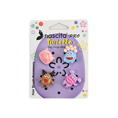 Nascita Nascita Saç Fırçası Aksesuar Seti Twistlo Lila 4'lü
