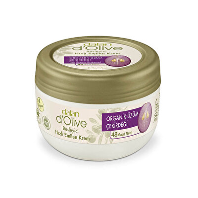 Dalan Dalan d'Olive Organik Üzüm Çekirdeği Kavanoz Krem 300 ml