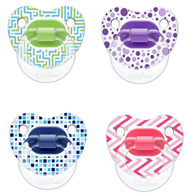 Wee Baby Wee Baby Şeffaf Desenli Damaklı Emzik No:3