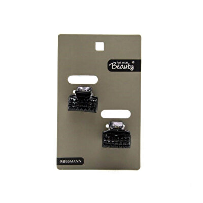 For Your Beauty For Your Beauty Mandal Toka Taşlı Siyah 6 Dişli MNDTKTS6D2 2'li