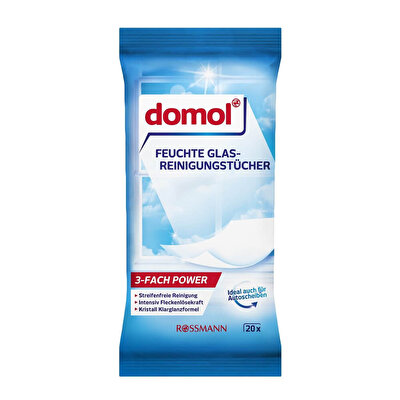 Domol Domol Islak Temizlik Bezi Cam ve Parlak Yüzeyler İçin 20 adet