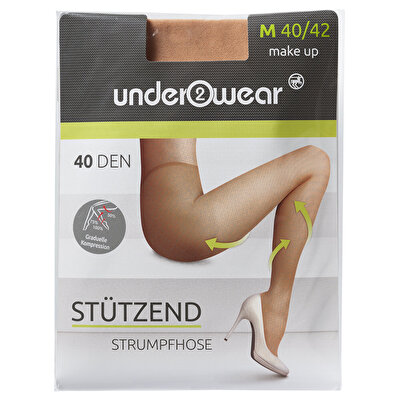 Underwear Underwear Destekli Külotlu İnce Çorap 40 den, Ten Rengi, 40/42 40/42 Beden
