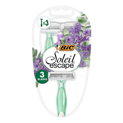 Bic Bic Miss Soleil Escape Lavanta ve Okaliptüs 3 Bıçaklı Tıraş Bıçağı 3'lü Paket