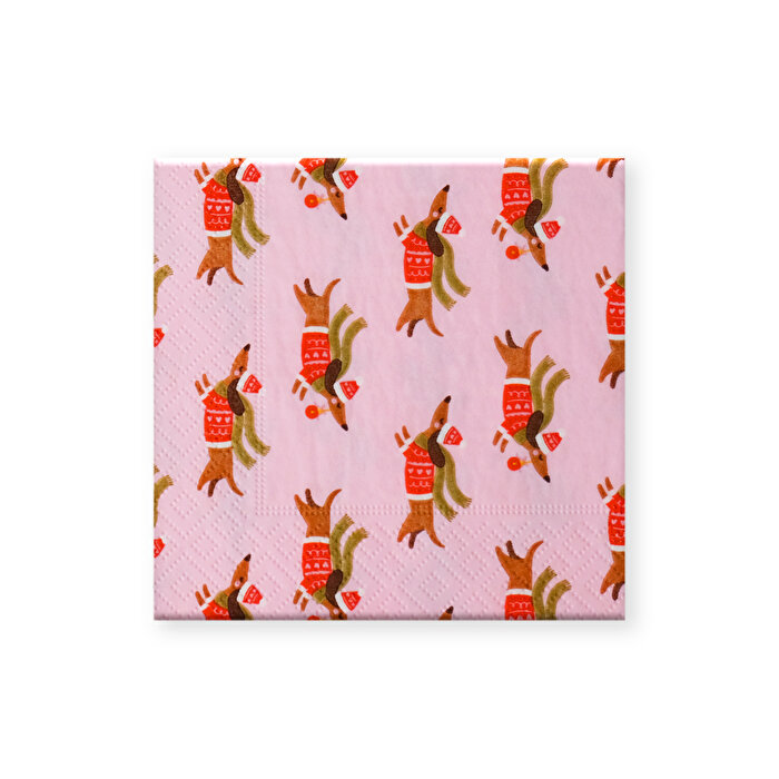 Alouette Yılbaşı Peçete Porsuk Köpek 20'li