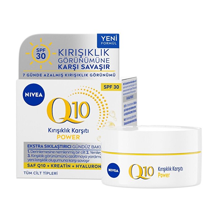 Nivea Q10 Power Kırışıklık Karşıtı Ekstra Sıkılaştırıcı Gündüz Yüz Bakım Kremi 50 ml