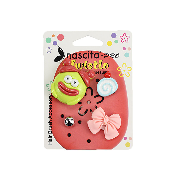 Nascita Saç Fırçası Aksesuar Seti Twistlo Kırmızı 4'lü