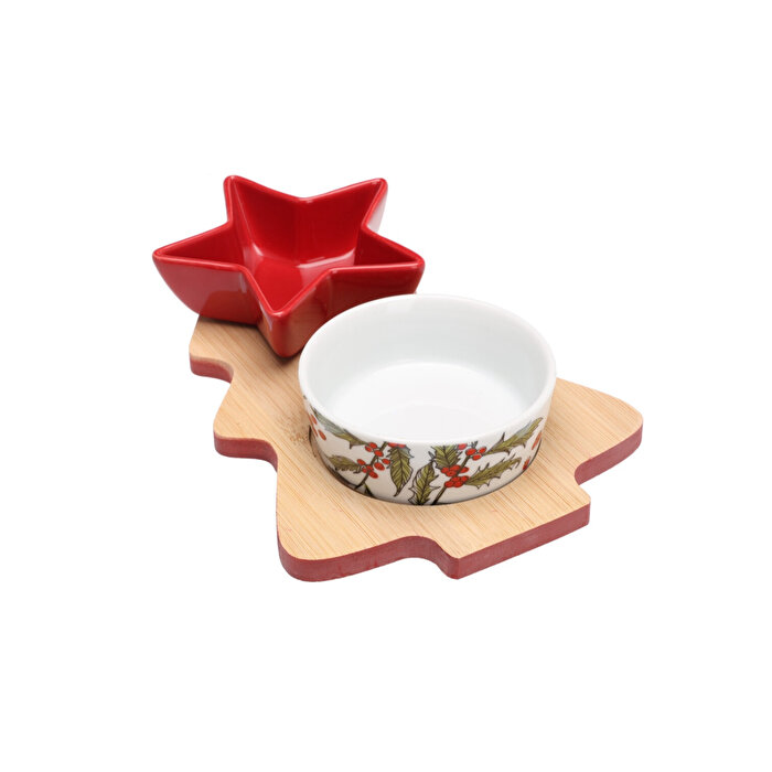 Koopman Yılbaşı Bambu 3'lü Servis Seti