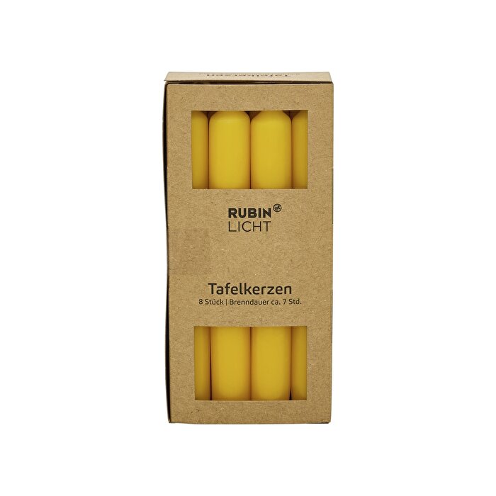 Rubin Licht Çubuk Mum Sarı 8'li