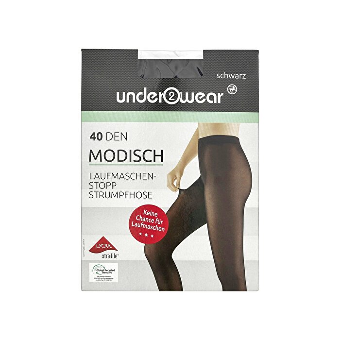 Underwear Külotlu Çorap Siyah Kaçmayan Stop 40 Den L Beden