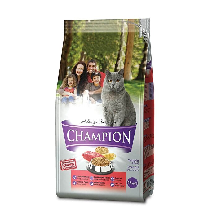 Champion Kedi Maması Yetişkin Dana Etli 15 Kg