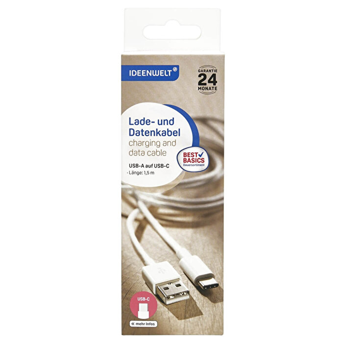 Ideenwelt Data Aktarımı Ve Şarj Kablosu Usb A-C