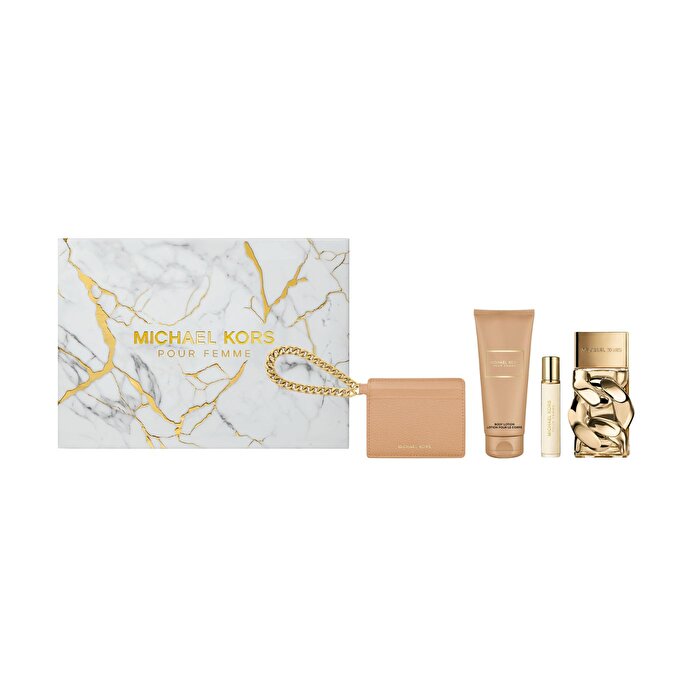 Michael Kors Pour Femme Kadın Parfüm Seti 100 ml EDP + 100 ml Losyon + 10 ml EDP + Çanta