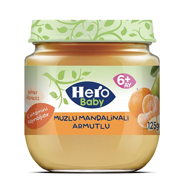 Hero Baby Muzlu Mandalinalı Armutlu Kavanoz Maması 125 gr