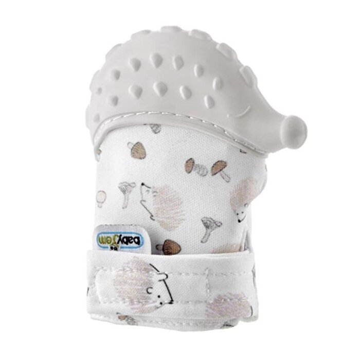 Babyjem Diş Kaşıyıcı Eldiven Kirpi Gri