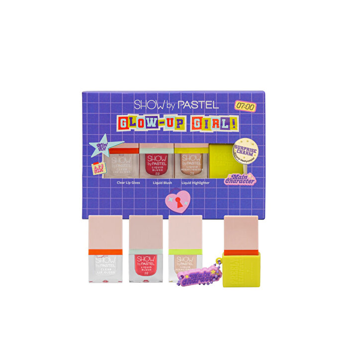 Show by Pastel Mini Makyaj Kiti Blush & Highlighter & Lip Gloss Glow up Girl Main Character