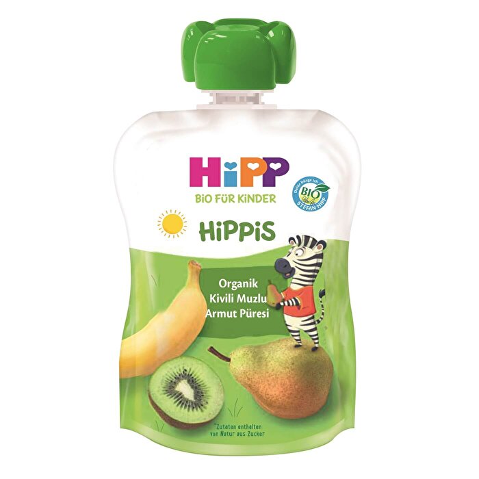 Hipp Organik Meyve Keyfi Kivili Muzlu Armut Püresi 100 gr