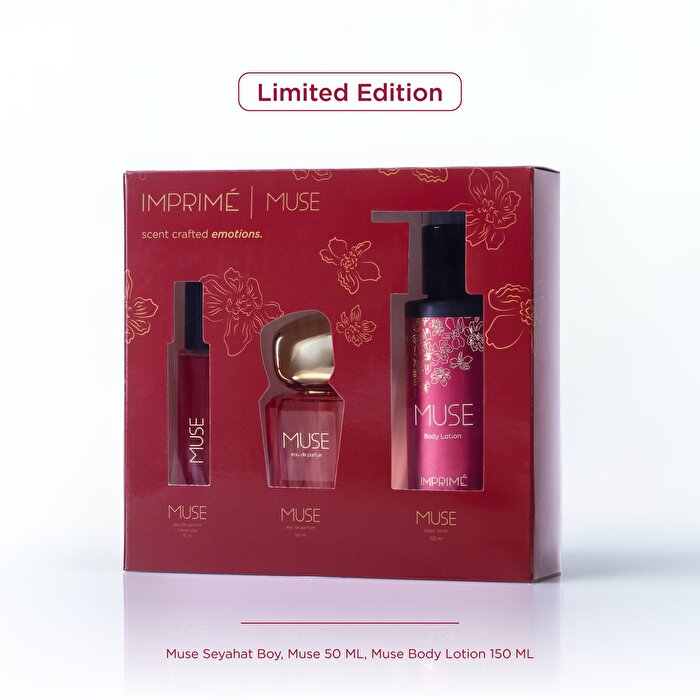 Imprime Muse Kadın Parfüm Seti 50 ml EDP + 15 ml EDP + 150 ml Body Lotion