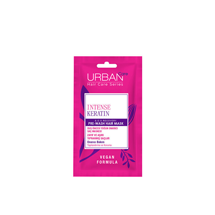 Urban Care Intense & Keratin Aşırı Yıpranmış ve Cansız Saçlara Özel Duş Öncesi Saç Bakım Maskesi 25ml