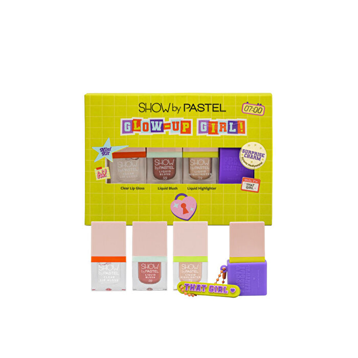 Show by Pastel Mini Makyaj Kiti Blush & Highlighter & Lip Gloss Glow up Girl That Girl
