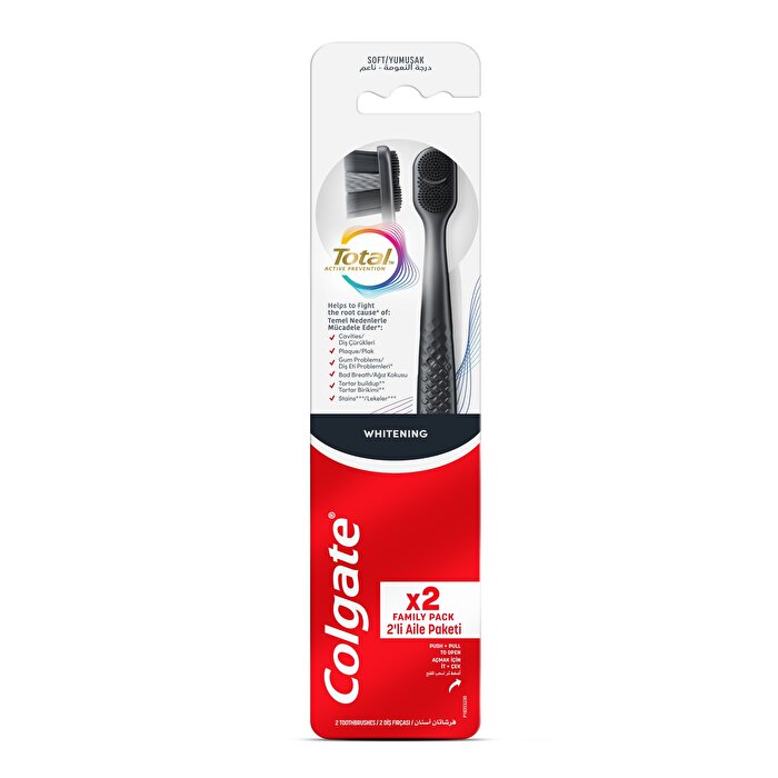 Colgate Diş Fırçası Total Whitening 1+1 Siyah Yumuşak
