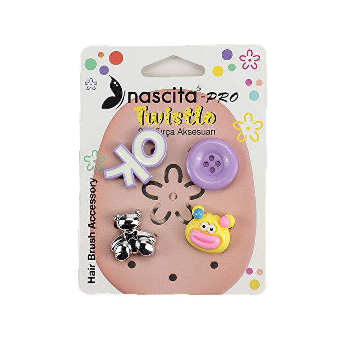 Nascita Saç Fırçası Aksesuar Seti Twistlo Açık Pembe 4'lü