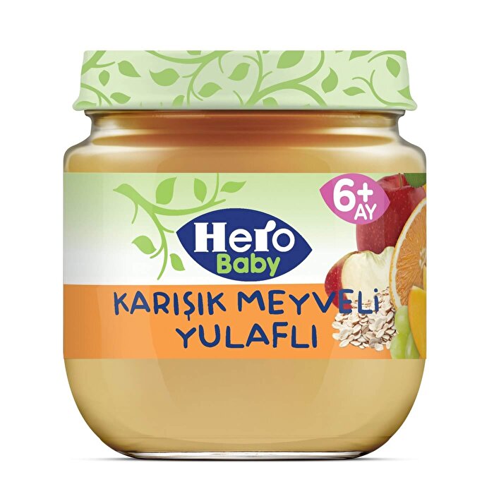 Hero Baby Karışık Meyveli Yulaflı Kavanoz Mama 120g