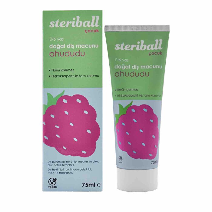 Steriball Diş Macunu 0-6 Yaş Ahududu Florürsüz 75 ml