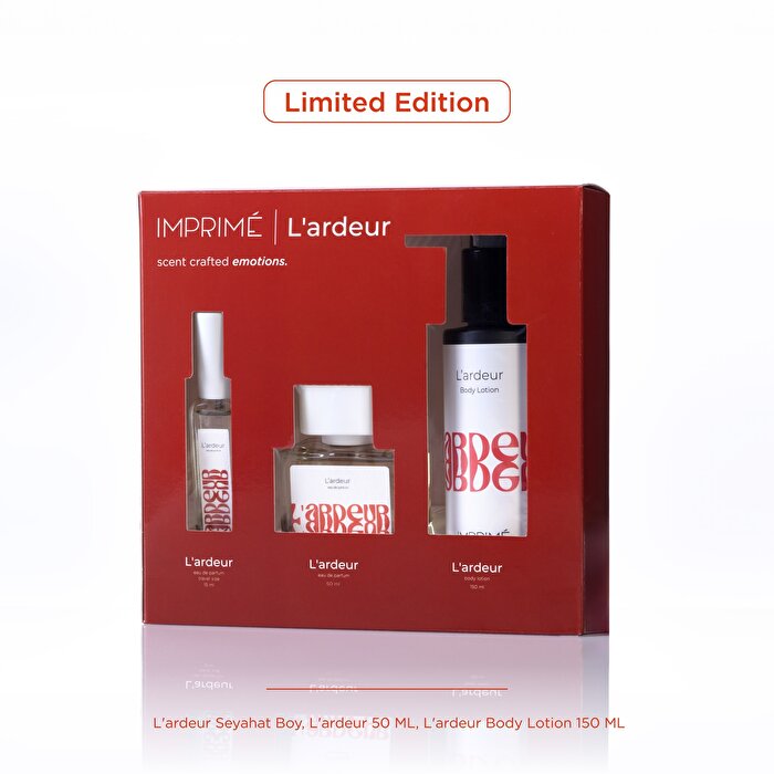 Imprime L'ardeur Kadın Parfüm Seti 50 ml EDP + 15 ml EDP + 150 ml Body Lotion
